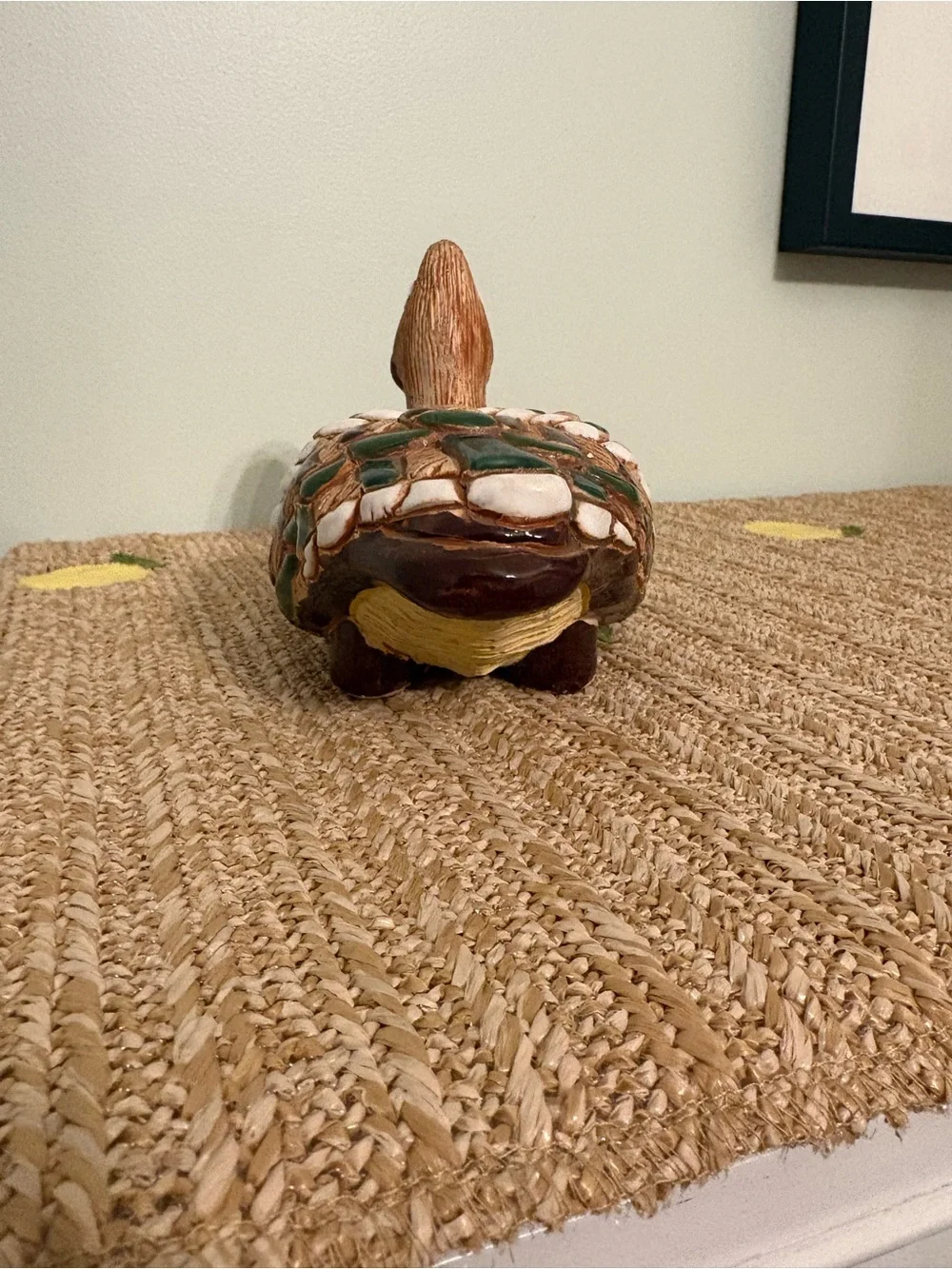 Artisanal Ceramic Duck Decoy Hand Carved Folk Art Pottery Waterfowl Figurine